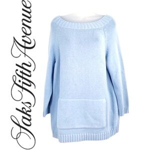 Real Clothes SAKS 5Th Ave VTG Off Shoulder 3/4 Sleeve Cotton scoop neck large.